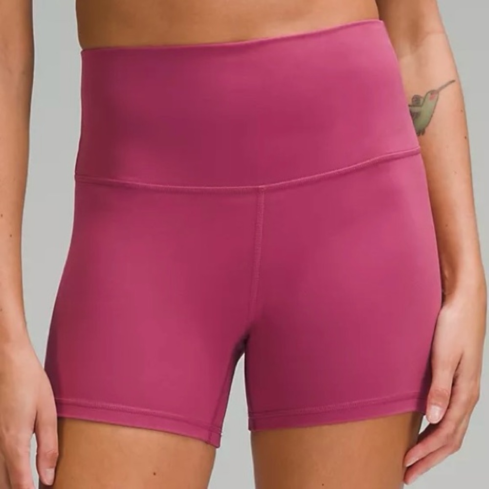 lululemon High-Rise Bike Shorts in Berry